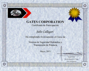 CERTIFICADO GATES